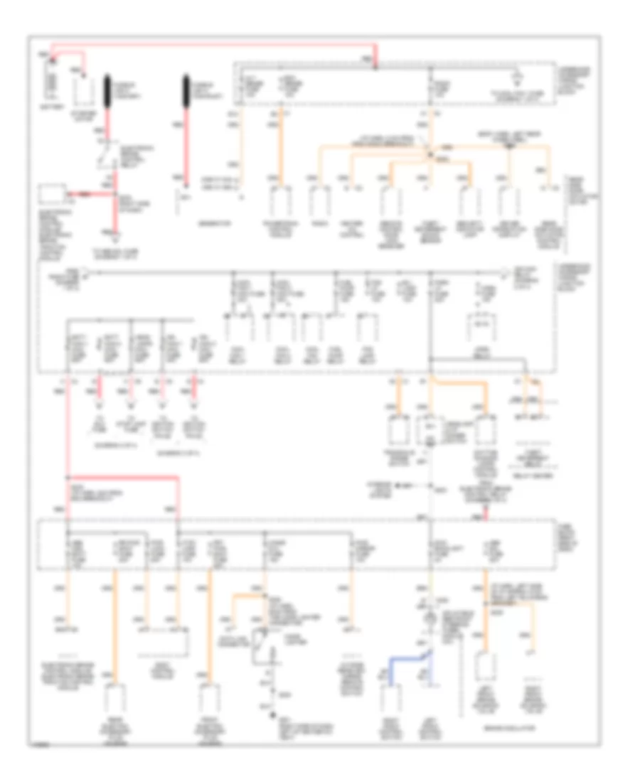 Power Distribution Wiring Diagram 1 of 4 for Chevrolet Venture 1998