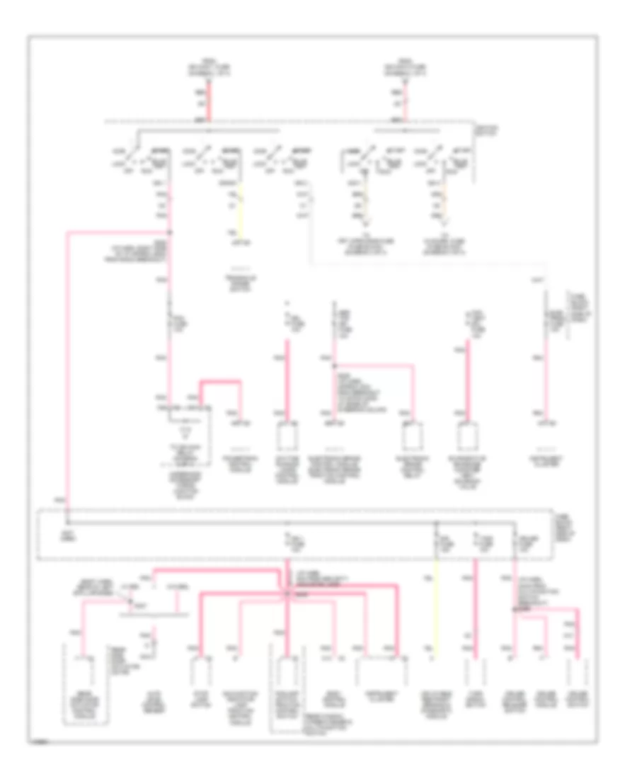 Power Distribution Wiring Diagram 3 of 4 for Chevrolet Venture 1998
