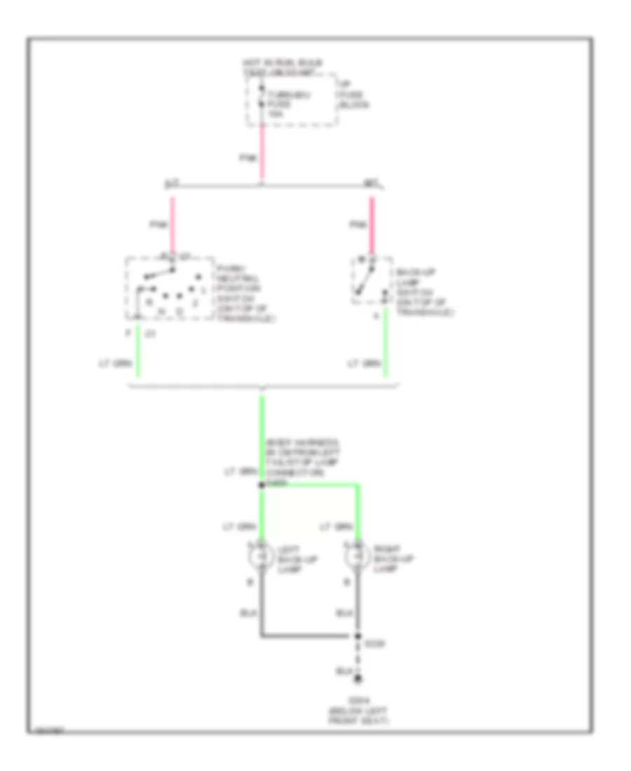 Backup Lamps Wiring Diagram for Chevrolet Cavalier 2003