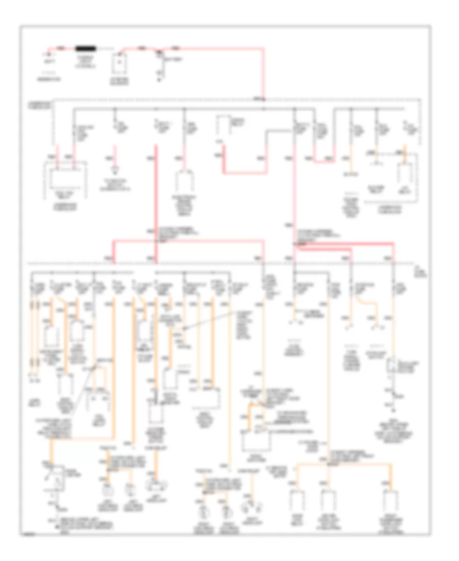 Power Distribution Wiring Diagram 1 of 2 for Chevrolet Cavalier 2003