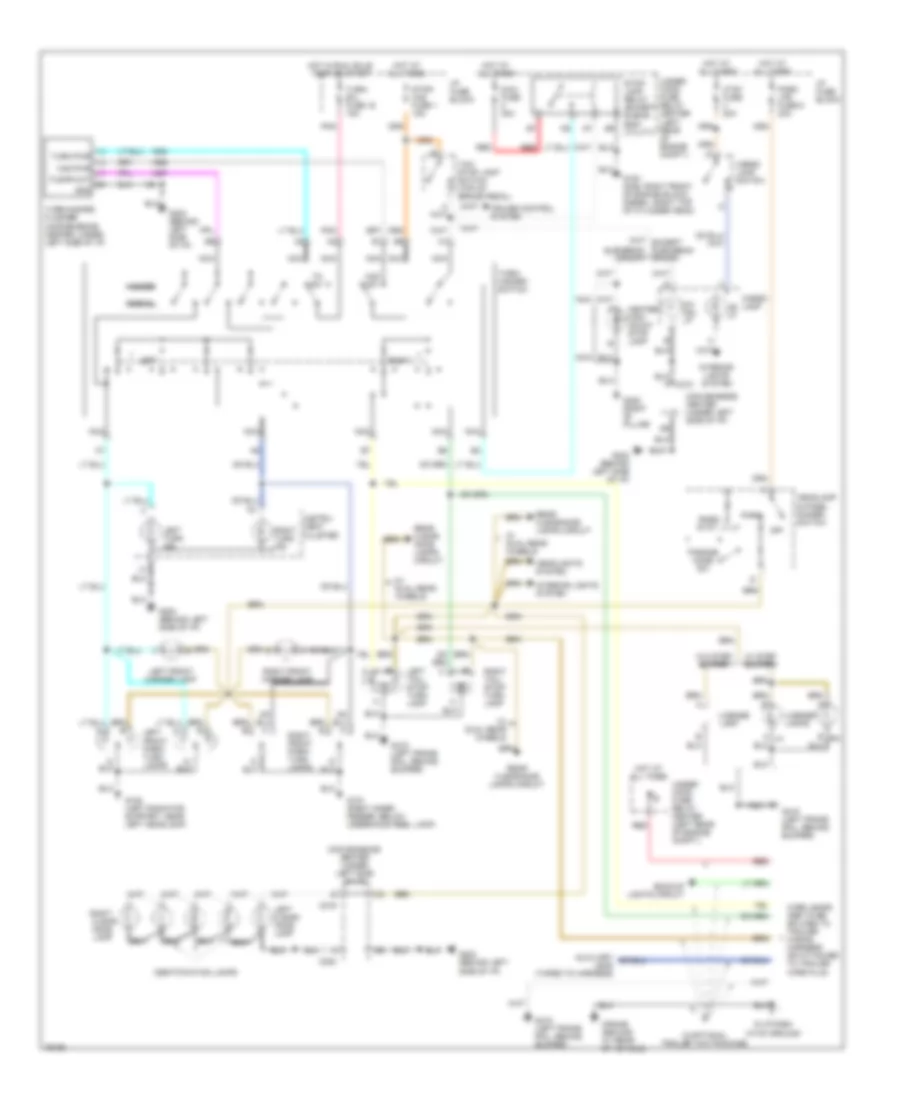 Exterior Lamps Wiring Diagram for Chevrolet Pickup C1996 1500