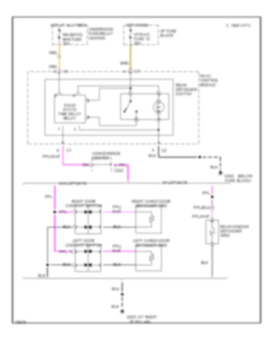 Defogger Wiring Diagram for Chevrolet Suburban C1995 2500