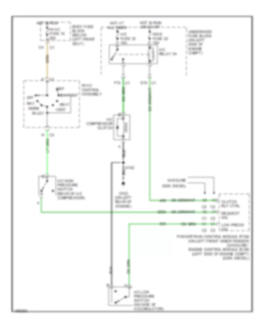 Compressor Wiring Diagram for Chevrolet Chevy Express H1500 2006