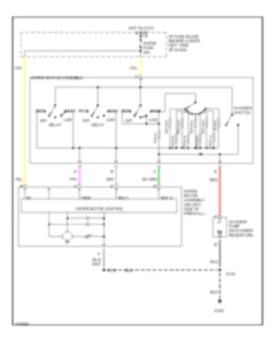 Intermittent WiperWasher Wiring Diagram, Late Production for Chevrolet Cavalier LS 2003