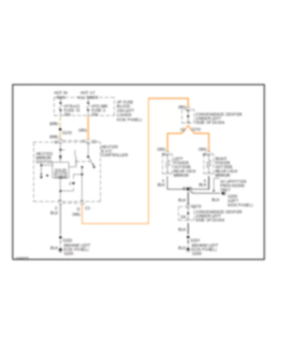 Defogger Wiring Diagram for Chevrolet RV Cutaway G1999 3500
