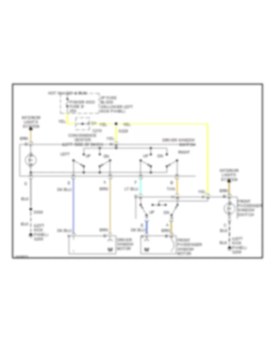 Power Window Wiring Diagram for Chevrolet RV Cutaway G3500 1999