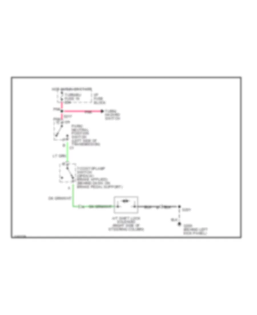 Shift Interlock Wiring Diagram for Chevrolet RV Cutaway G1999 3500