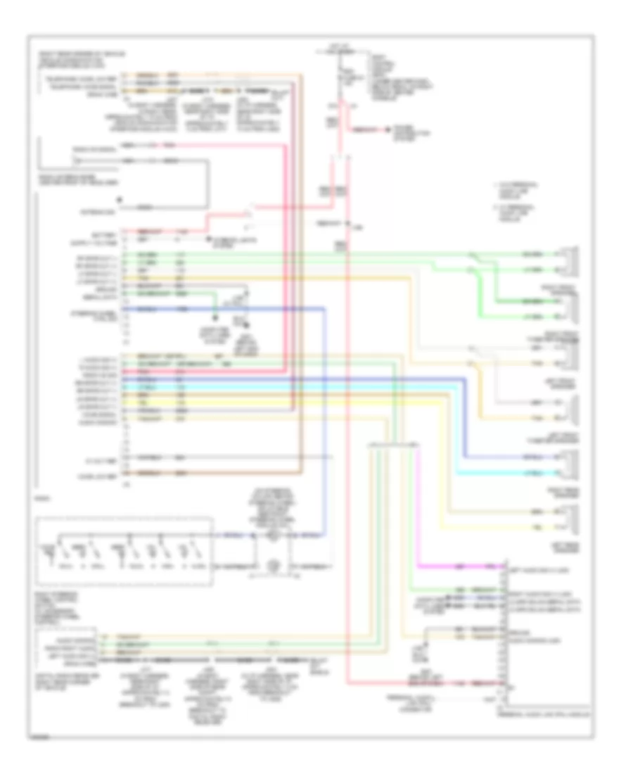 Radio Wiring Diagram, without Amplifier for Chevrolet HHR LS 2009
