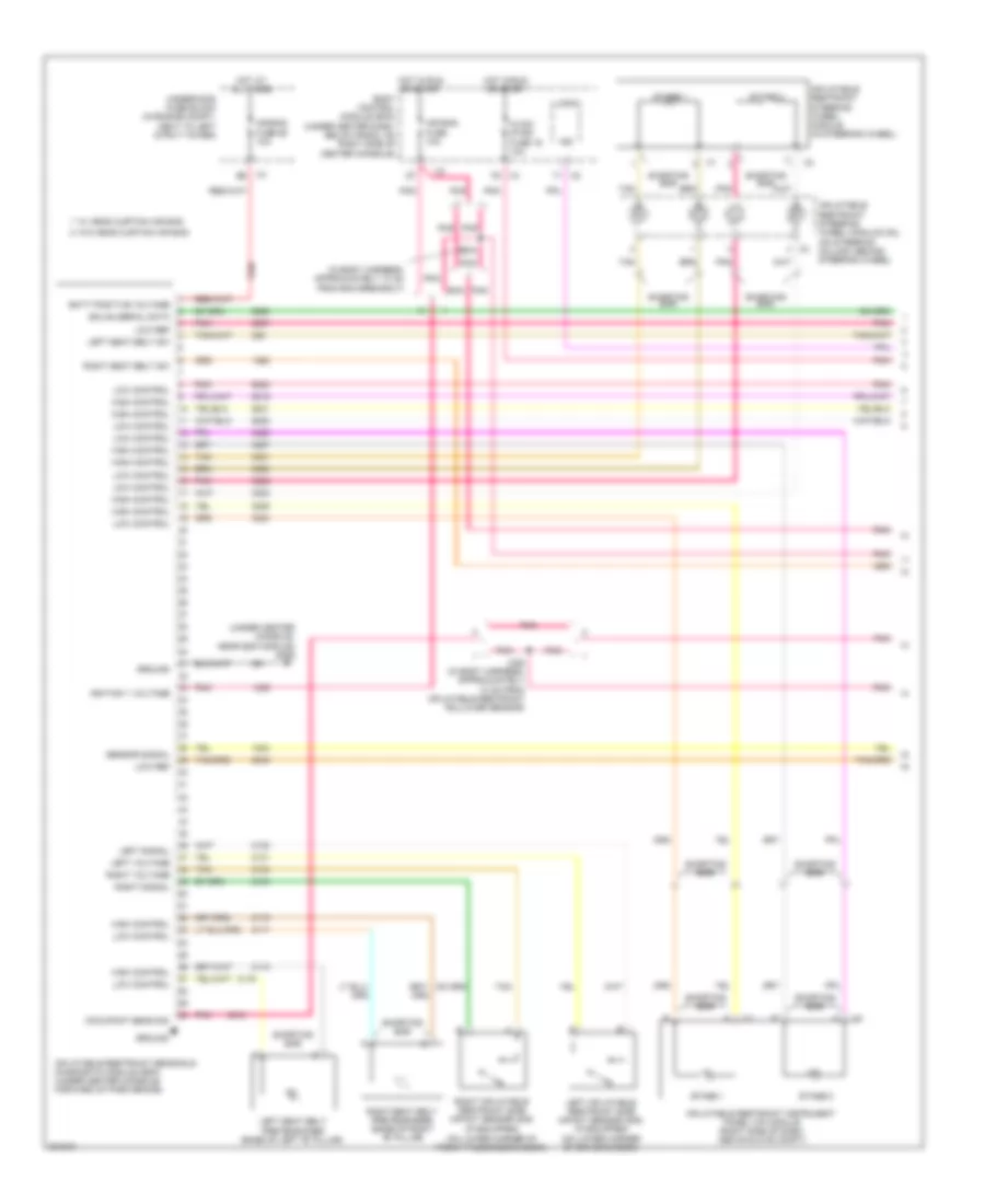 Supplemental Restraints Wiring Diagram 1 of 2 for Chevrolet HHR LS 2009