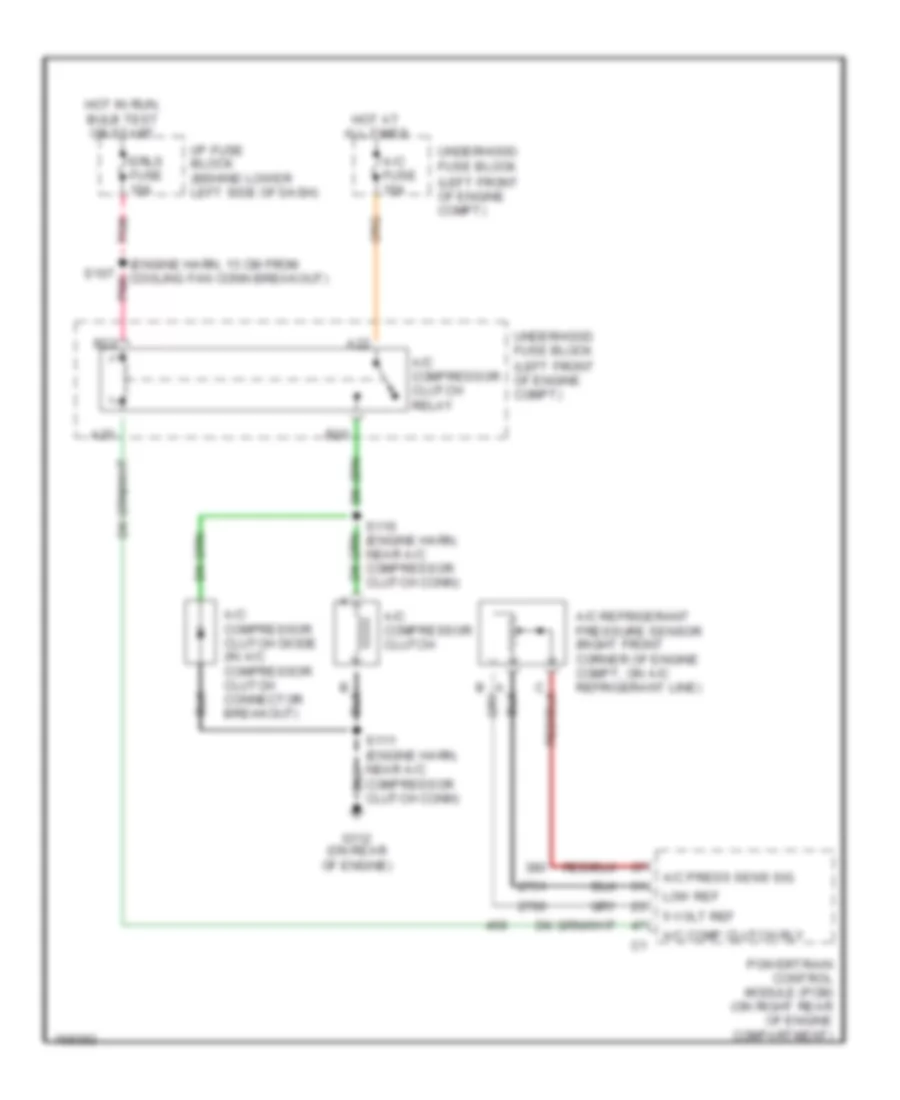 Электросхема компрессора для Chevrolet Cavalier LS Sport 2003