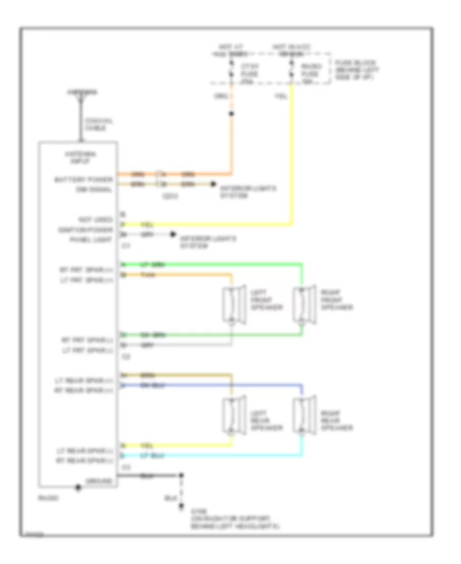 Radio Wiring Diagrams for Chevrolet Celebrity 1990