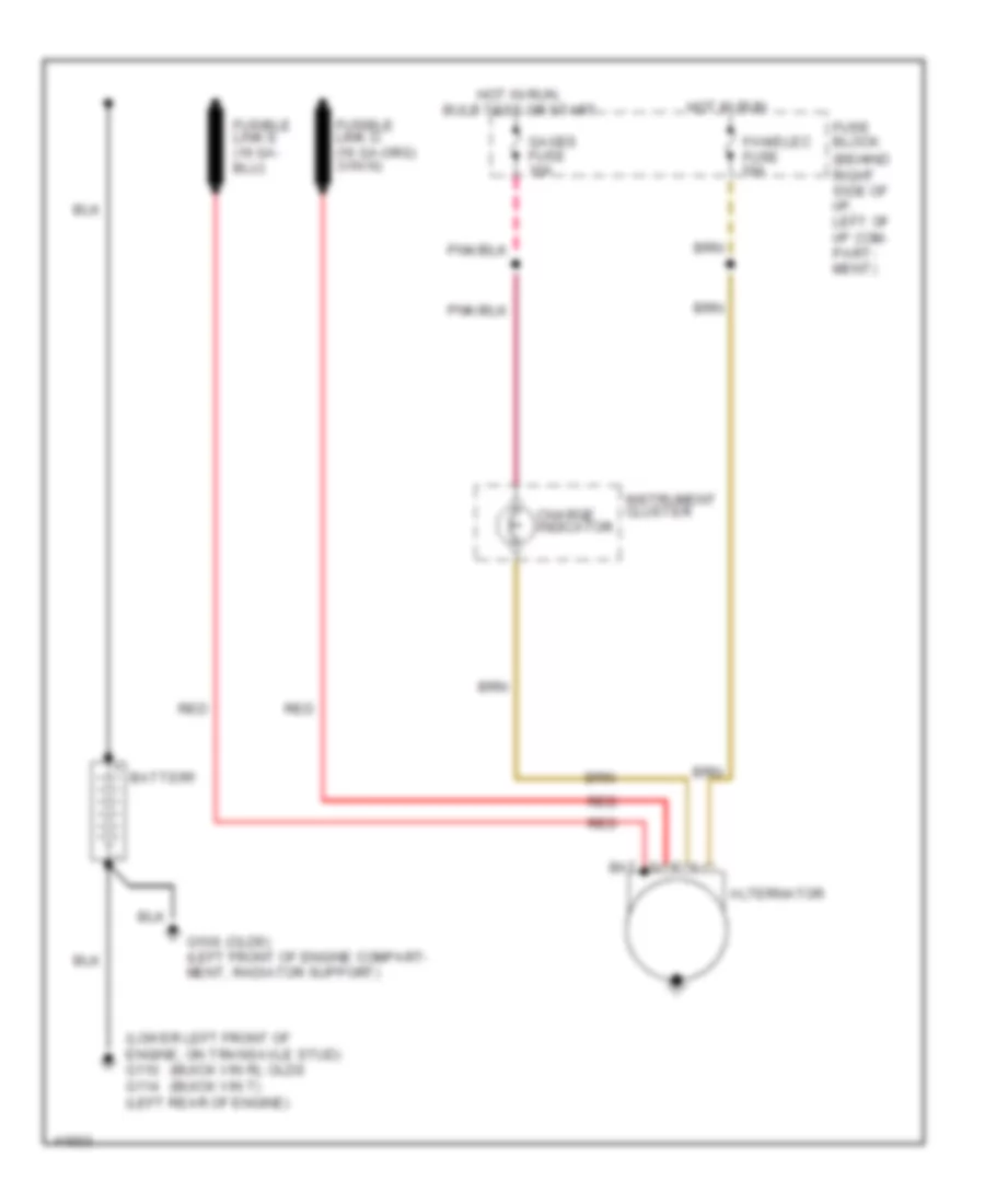 Charging Wiring Diagram for Chevrolet Celebrity 1990