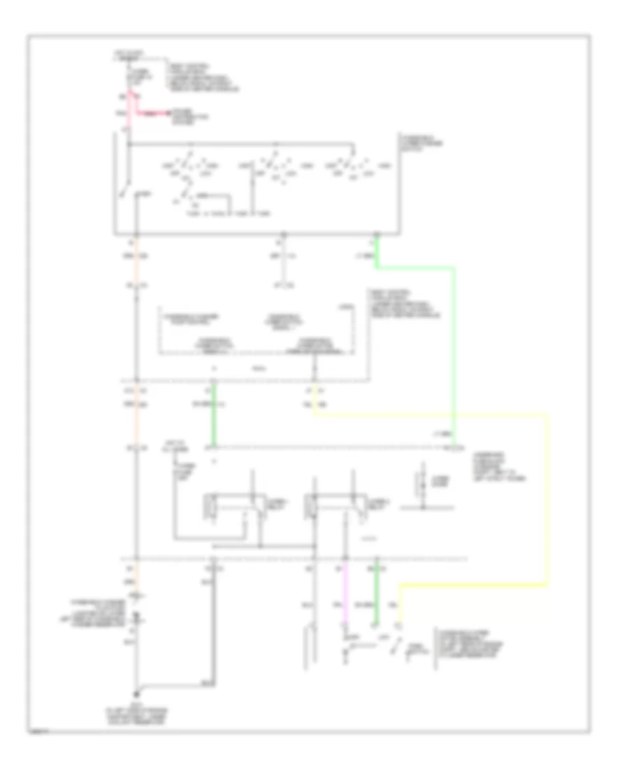 Электросхема стеклоочистителя, дворников и омывателя для Chevrolet Cobalt LT 2006