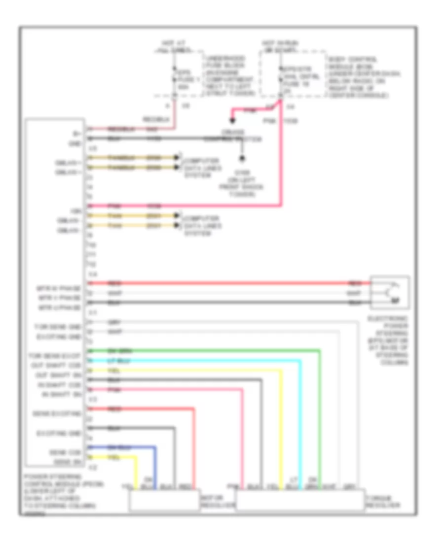 2 0L VIN X Electronic Power Steering Wiring Diagram for Chevrolet HHR LT 2009