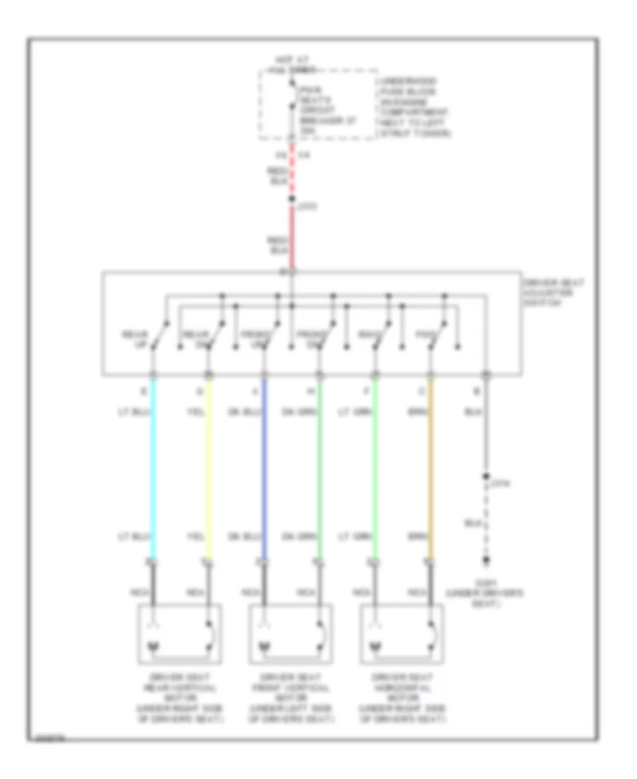 Driver Power Seat Wiring Diagram for Chevrolet HHR LT 2009