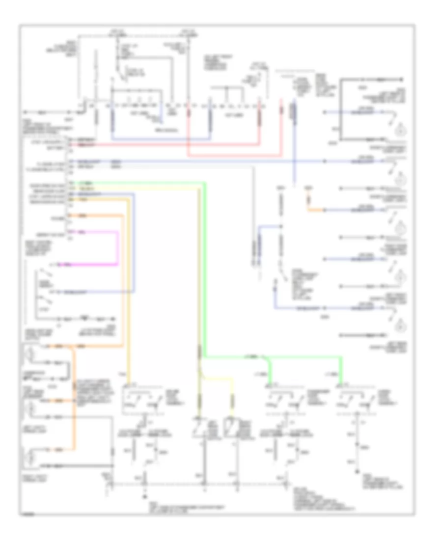 Courtesy Lamps Wiring Diagram with Upfitter Package for Chevrolet Chevy Express G2003 1500