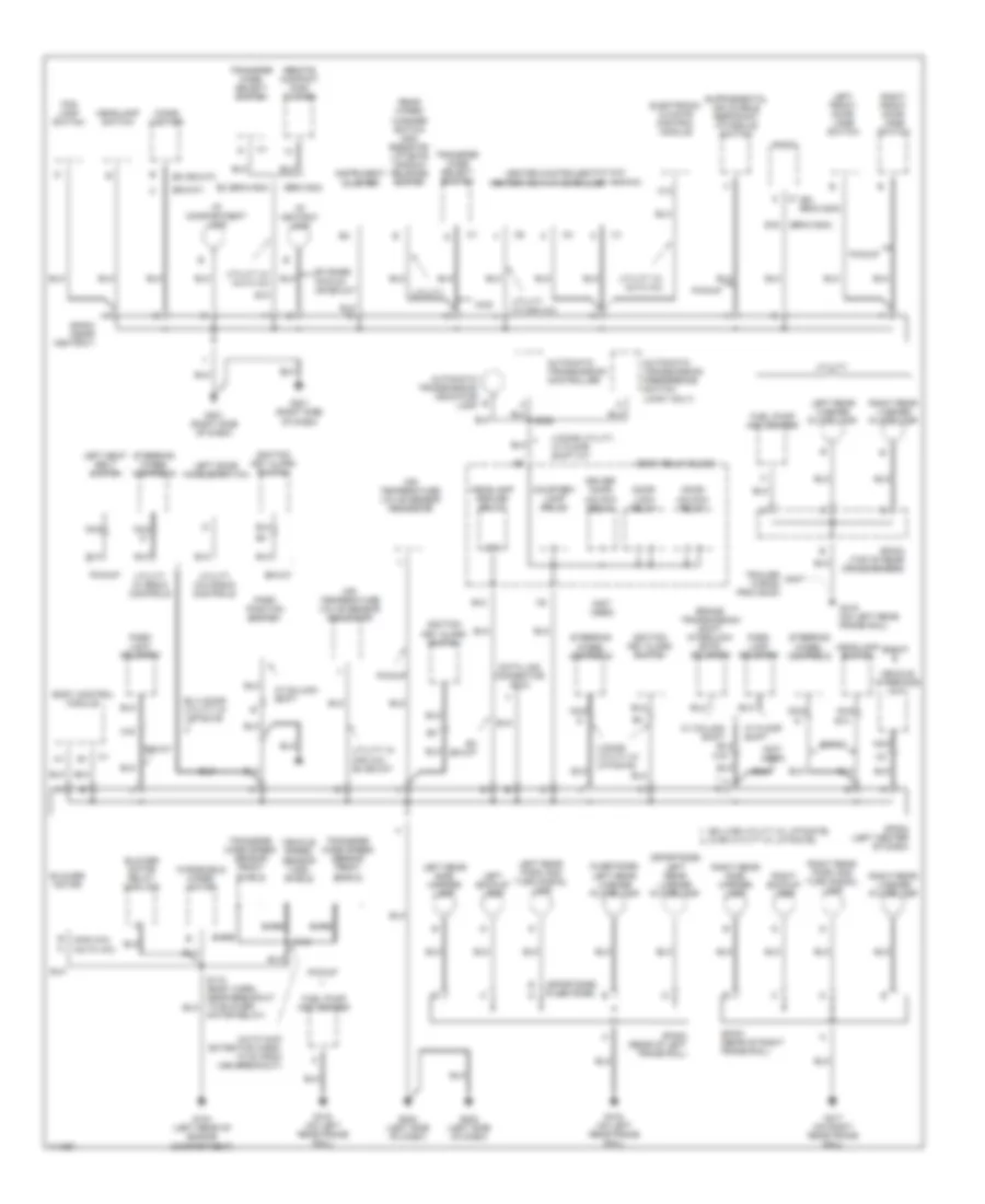 Ground Distribution Wiring Diagram 2 of 3 for Chevrolet S10 Pickup 1999