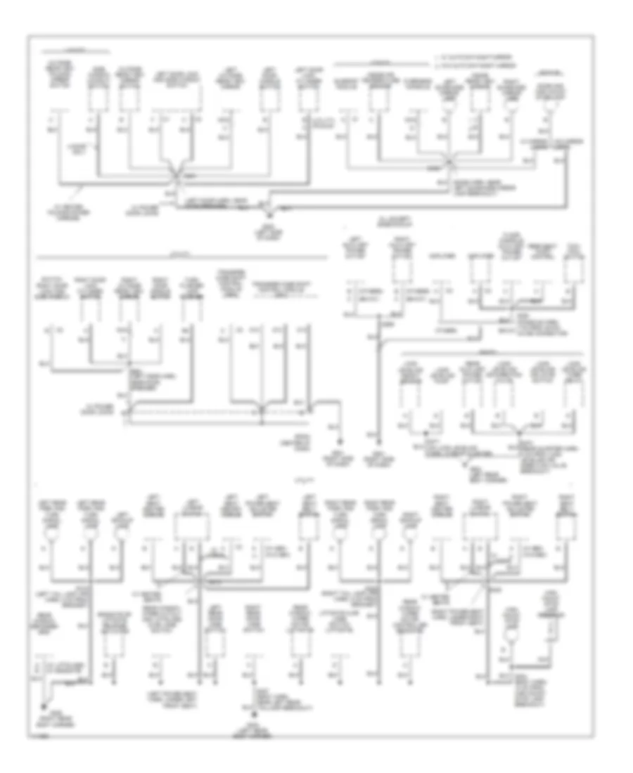 Ground Distribution Wiring Diagram 3 of 3 for Chevrolet S10 Pickup 1999