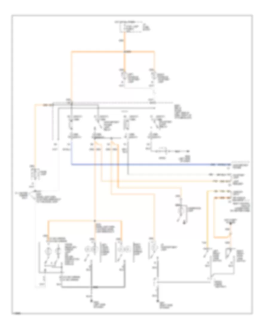 Courtesy Lamps Wiring Diagram for Chevrolet S10 Pickup 1999