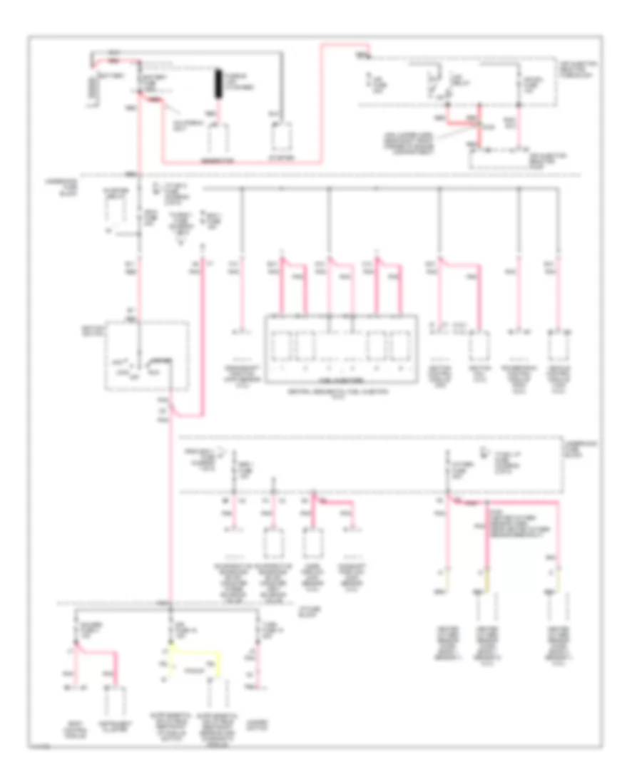 Power Distribution Wiring Diagram 1 of 5 for Chevrolet S10 Pickup 1999