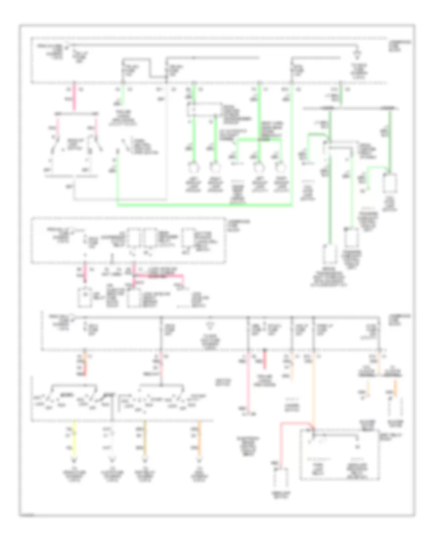 Power Distribution Wiring Diagram (2 of 5) for Chevrolet S10 Pickup 1999