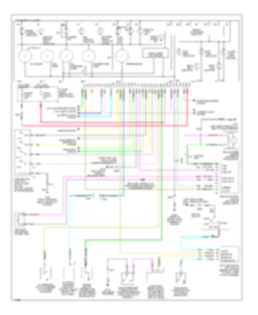 Instrument Cluster Wiring Diagram for Chevrolet Astro 1999