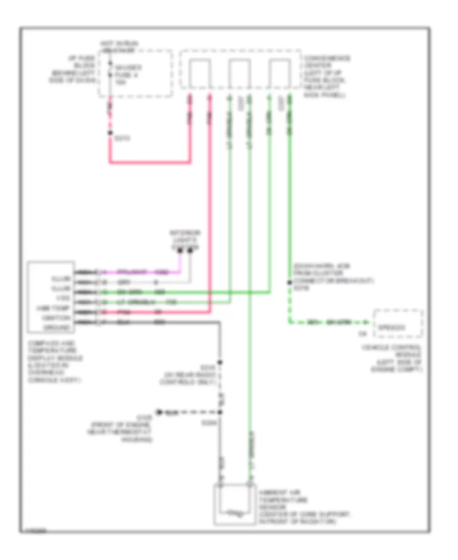 Overhead Console Wiring Diagram for Chevrolet Astro 1999