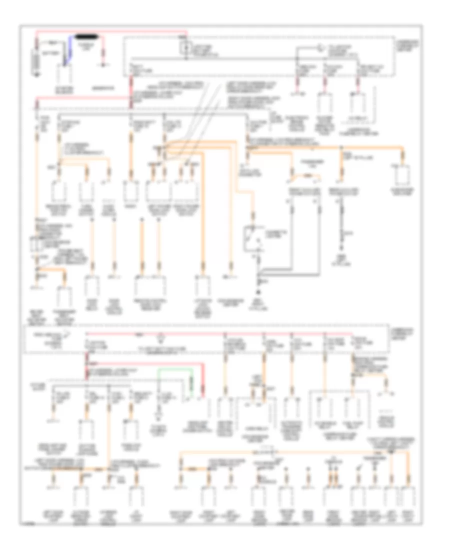 Power Distribution Wiring Diagram 1 of 3 for Chevrolet Astro 1999