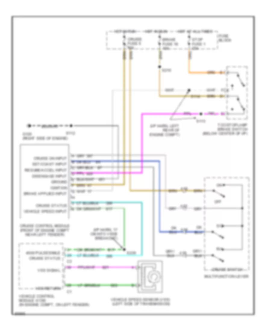 4 3L VIN W Cruise Control Wiring Diagram for Chevrolet Chevy Express G1997 3500