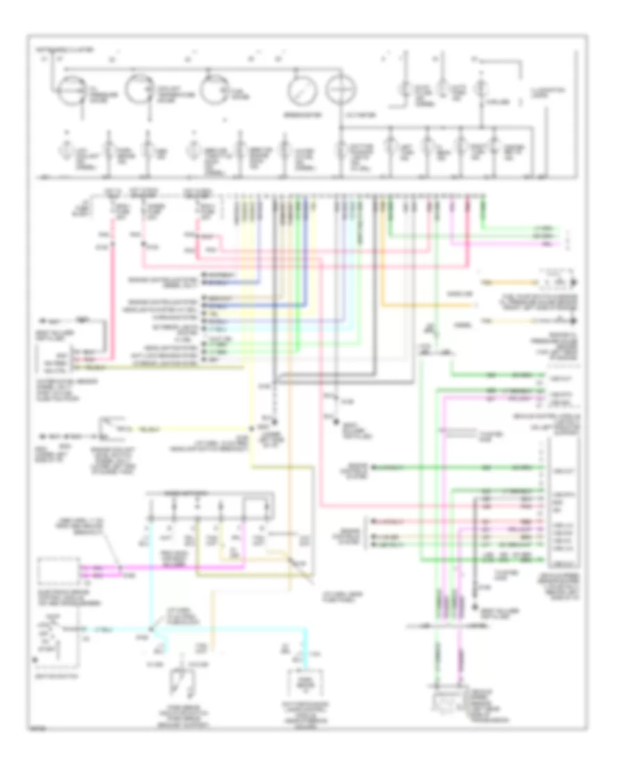 Instrument Cluster Wiring Diagram, Motor Home Chassis (1 of 2) for Chevrolet Forward Control P30 1997