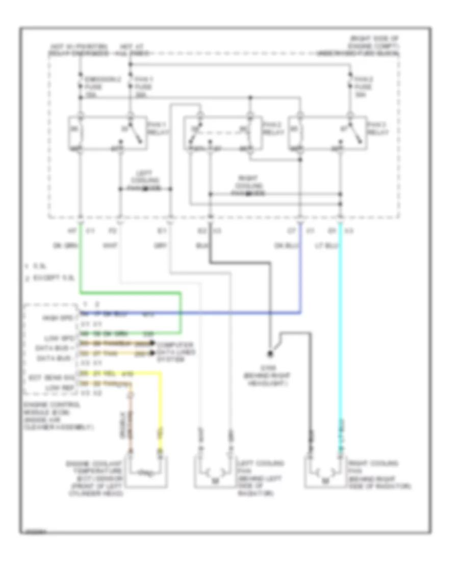 Cooling Fan Wiring Diagram for Chevrolet Impala LS 2009