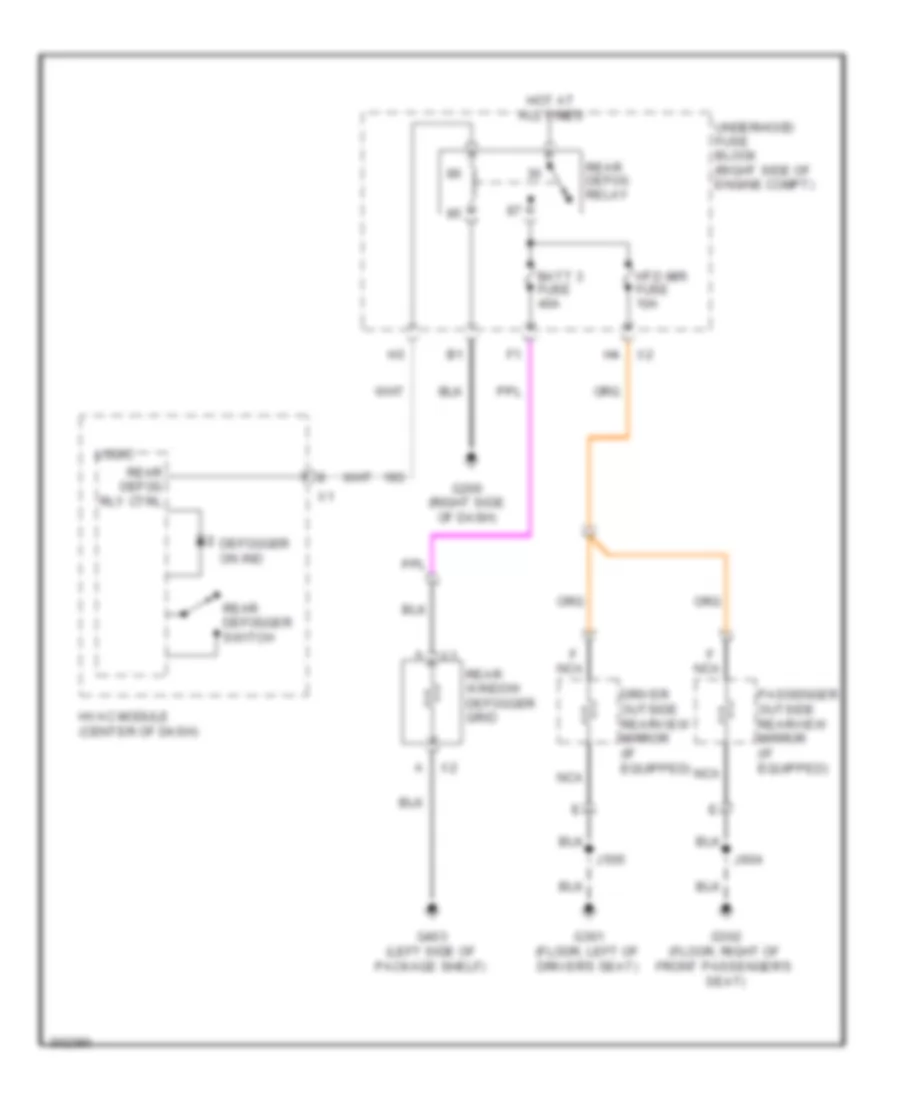 Defoggers Wiring Diagram for Chevrolet Impala LS 2009