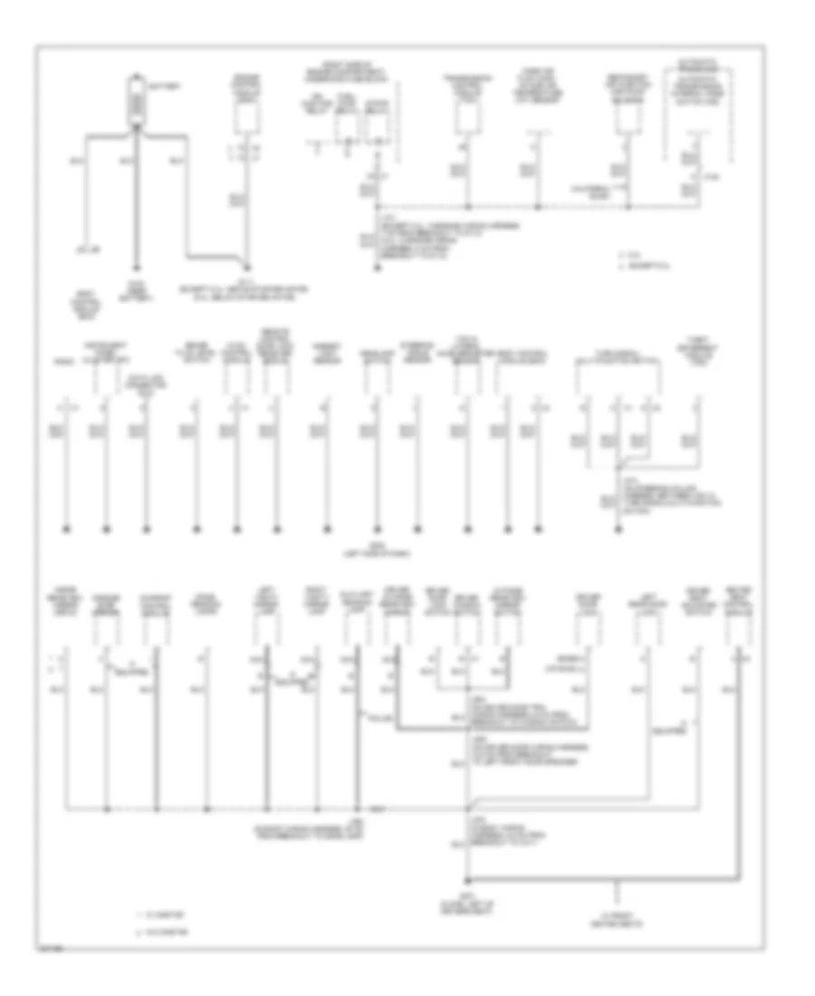 Ground Distribution Wiring Diagram 1 of 3 for Chevrolet Impala LS 2009