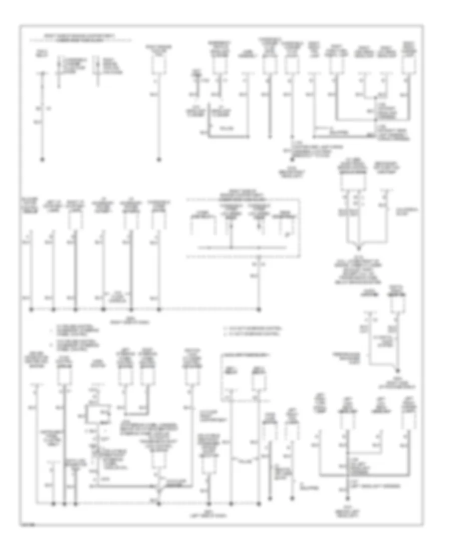 Ground Distribution Wiring Diagram 3 of 3 for Chevrolet Impala LS 2009