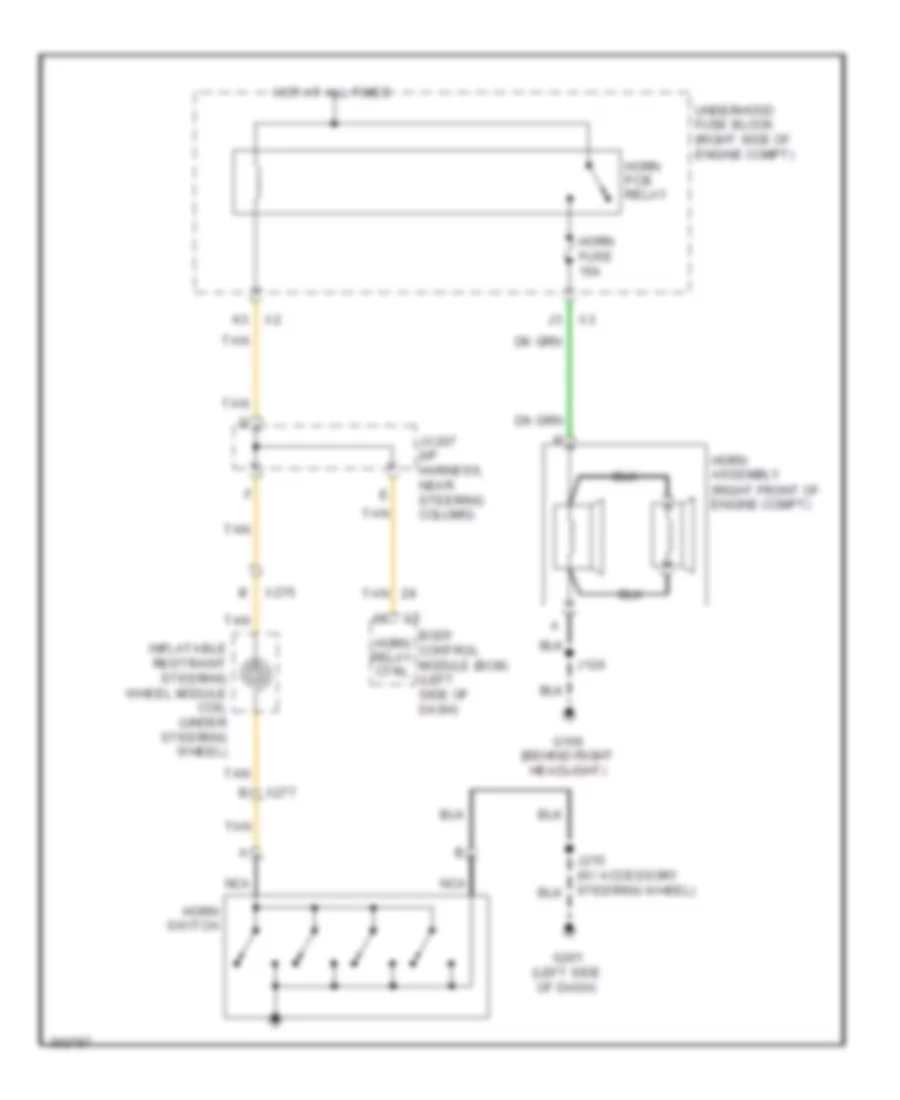 Horn Wiring Diagram for Chevrolet Impala LS 2009