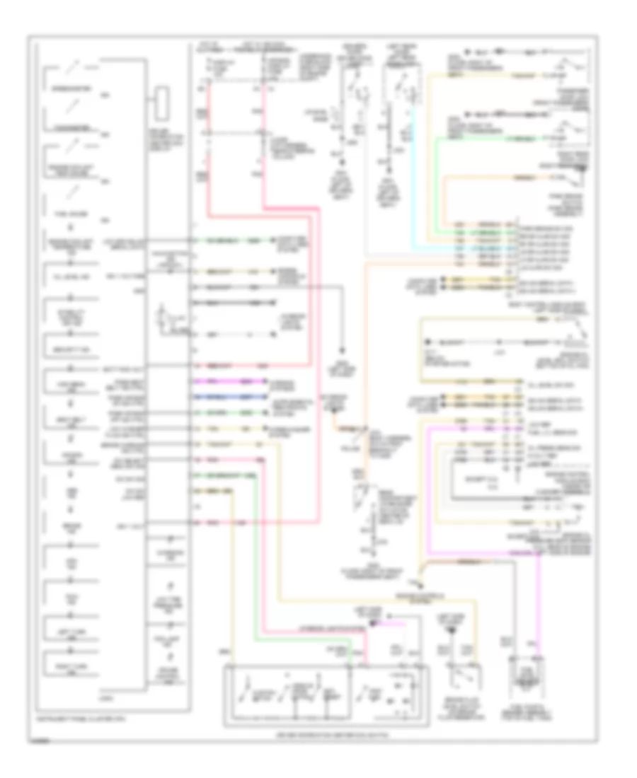 Instrument Cluster Wiring Diagram for Chevrolet Impala LS 2009