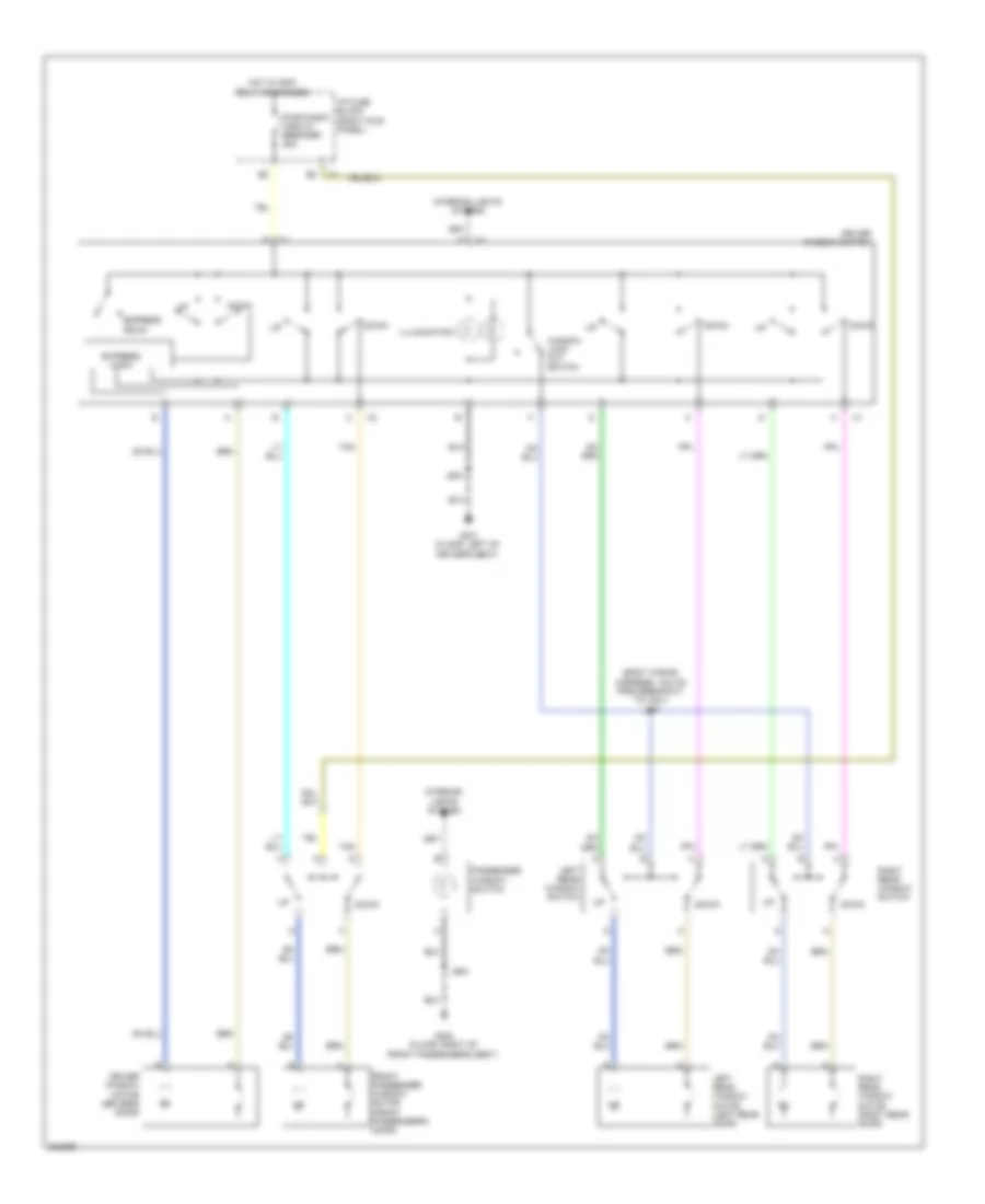 Power Windows Wiring Diagram for Chevrolet Impala LS 2009