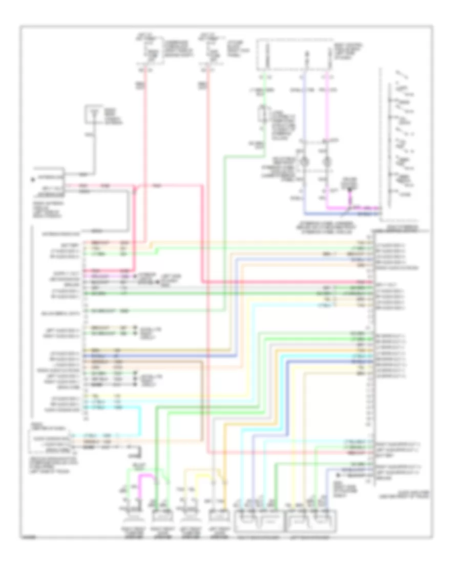 Radio Wiring Diagram, with Amplifier for Chevrolet Impala LS 2009