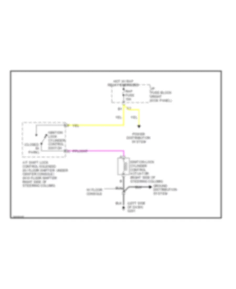 Ignition Lock Solenoid Wiring Diagram for Chevrolet Impala LS 2009