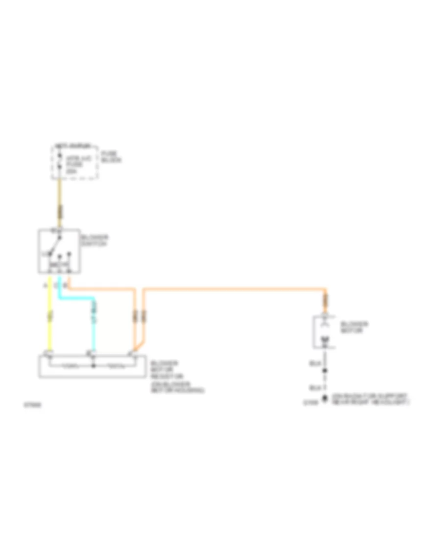 Heater Wiring Diagram for Chevrolet Astro 1995