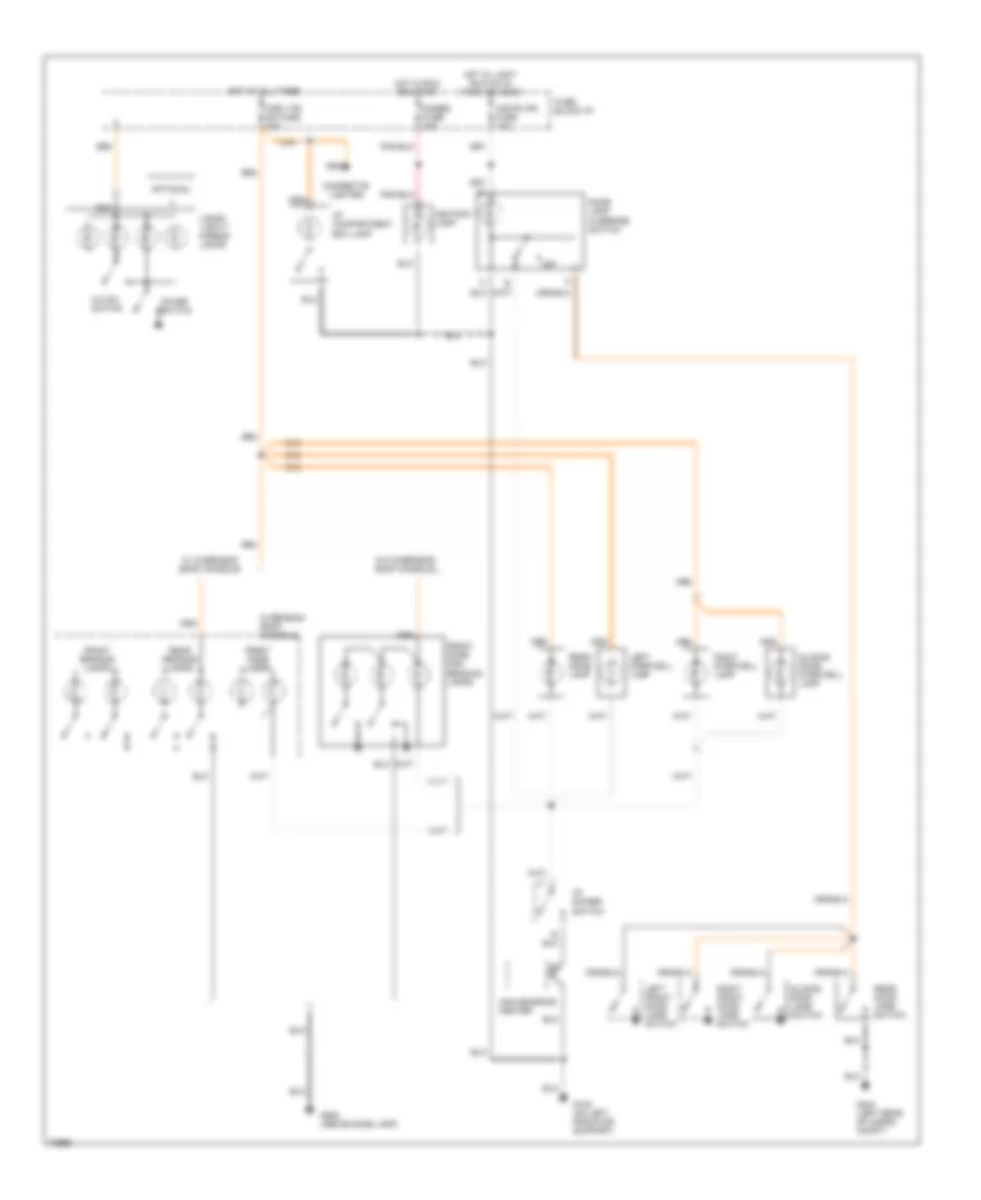 Courtesy Lamps Wiring Diagram with Auxiliary Lighting for Chevrolet Astro 1995