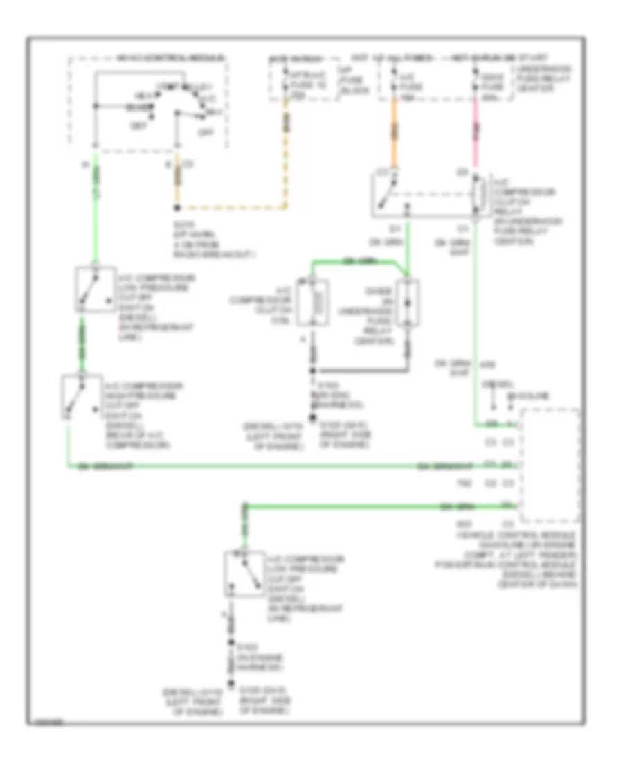 Compressor Wiring Diagram for Chevrolet Chevy Express G1998 1500