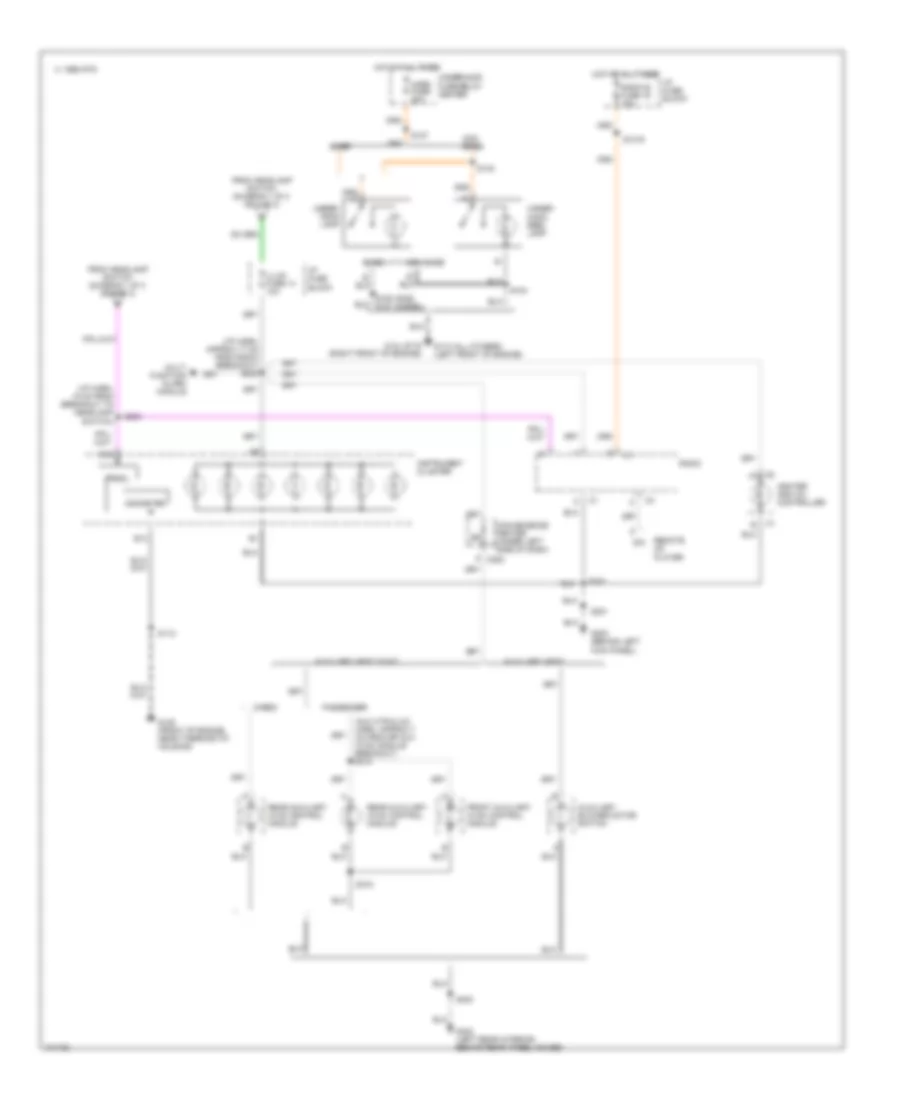 Interior Light Wiring Diagram (3 of 3) for Chevrolet Chevy Express G1500 1998