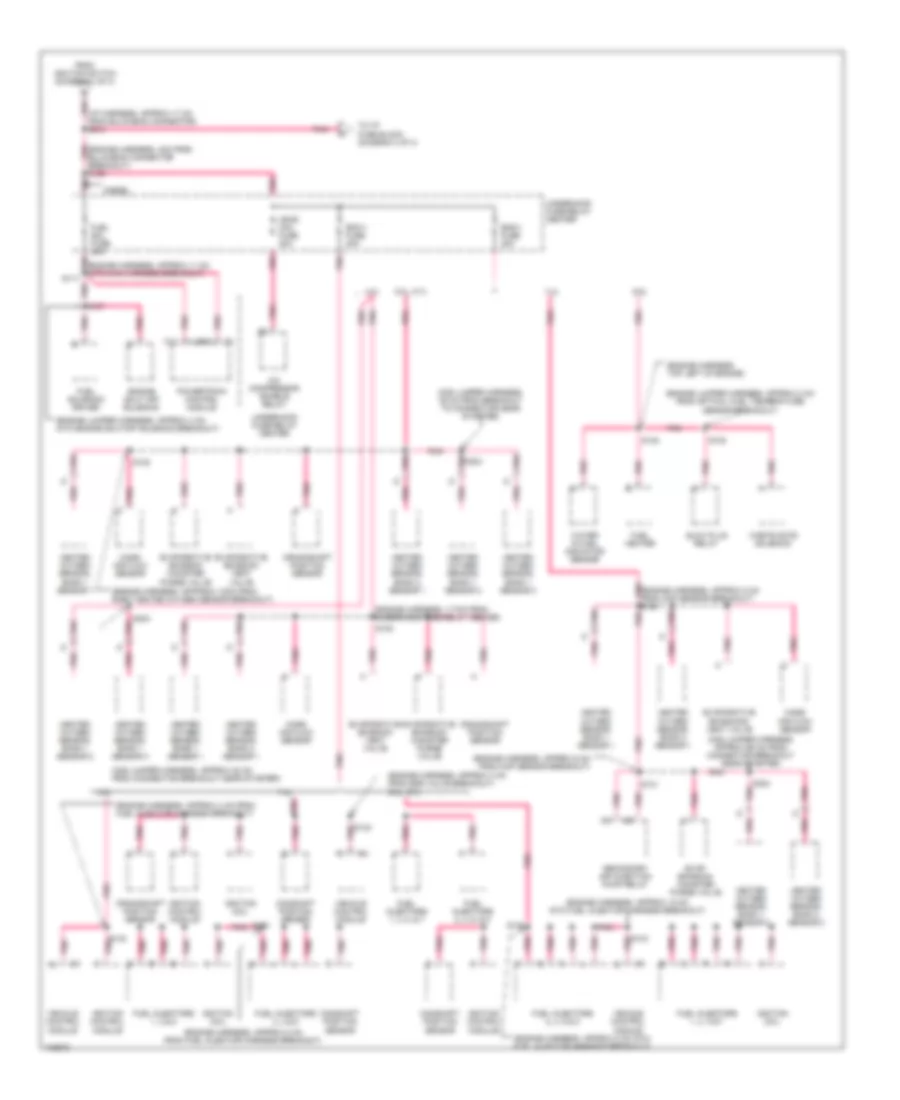 Power Distribution Wiring Diagram (3 of 4) for Chevrolet Chevy Express G1500 1998