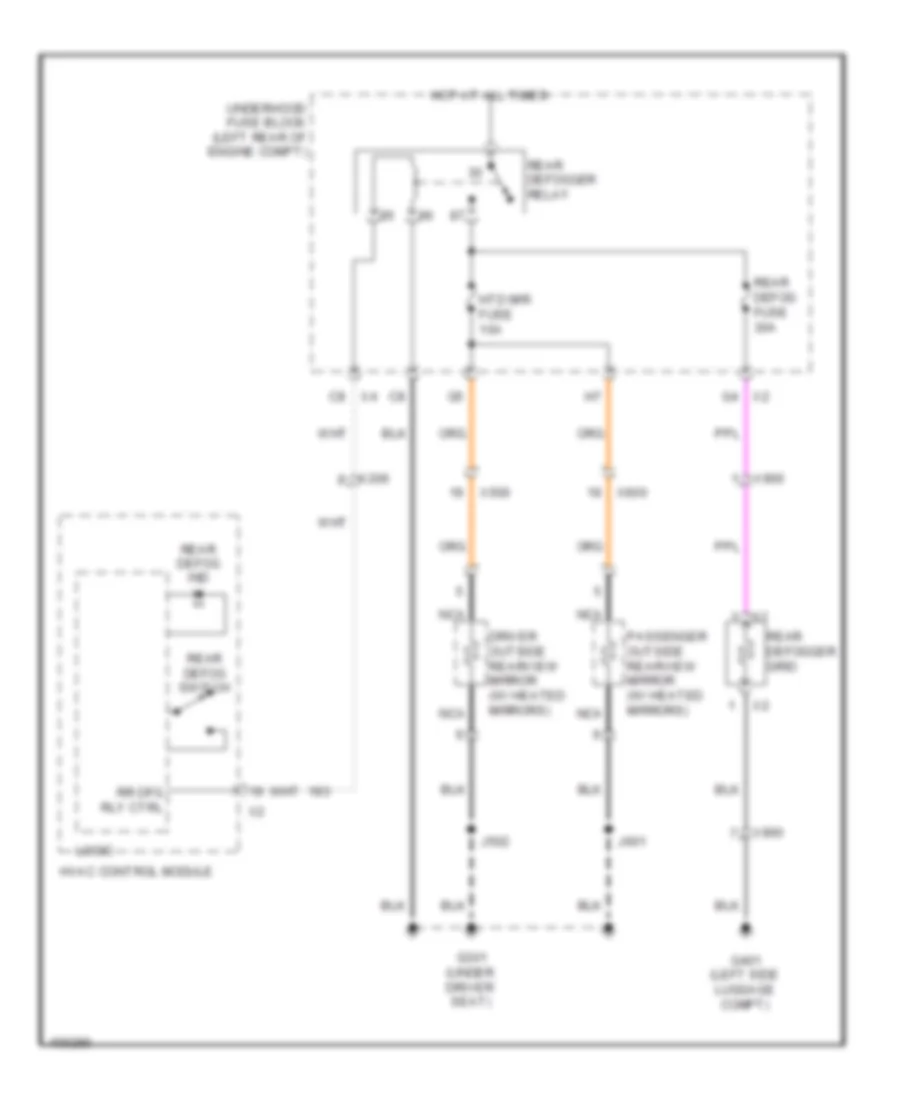 Defoggers Wiring Diagram for Chevrolet Equinox LS 2013