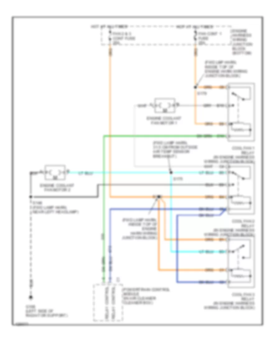 Cooling Fan Wiring Diagram for Chevrolet Impala 2000