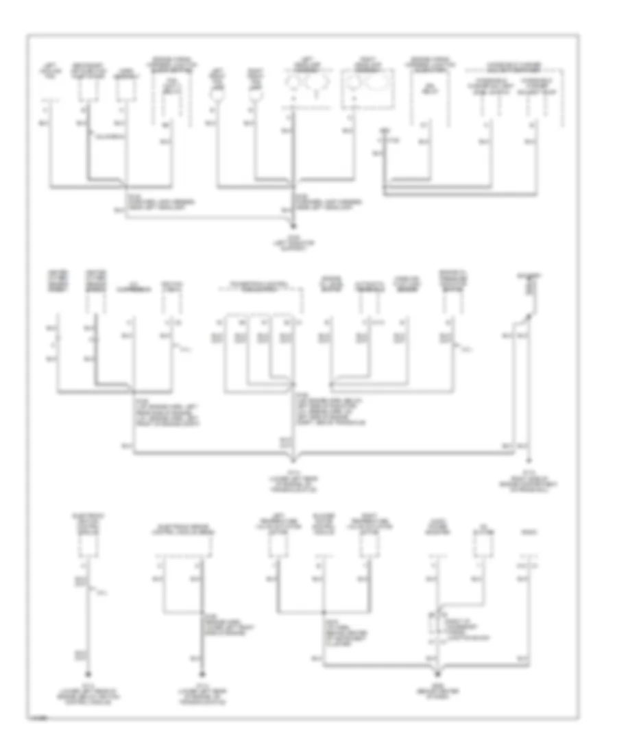 Ground Distribution Wiring Diagram 1 of 3 for Chevrolet Impala 2000