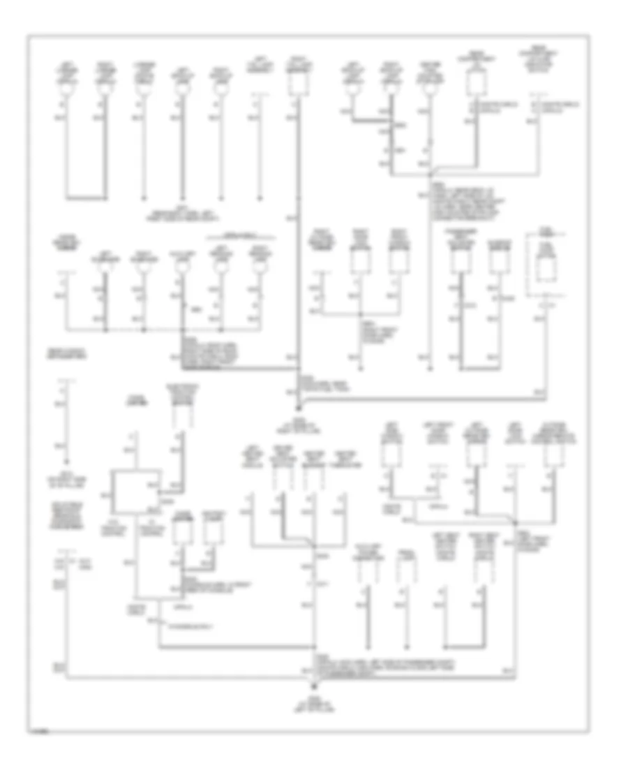 Ground Distribution Wiring Diagram 3 of 3 for Chevrolet Impala 2000