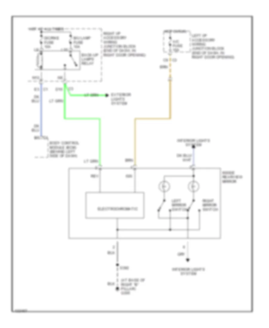 Electrochromic Mirror Wiring Diagram for Chevrolet Impala 2000