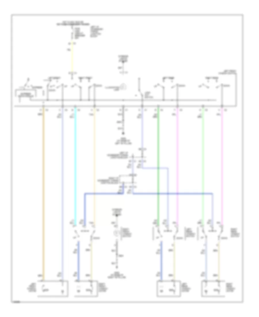 Power Window Wiring Diagram for Chevrolet Impala 2000